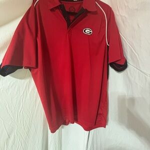 Red UGA Bulldog Men’s Polo Shirt, Never worn
